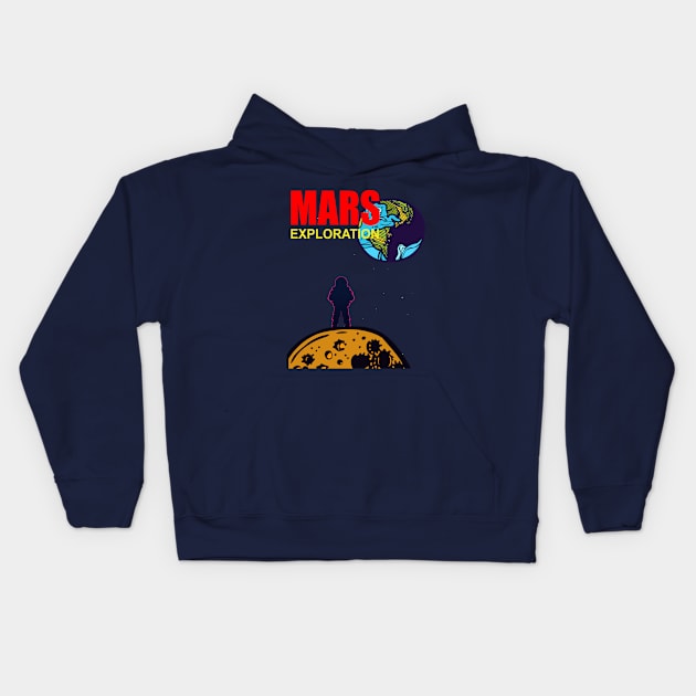 Mars exploration Kids Hoodie by diwwci_80